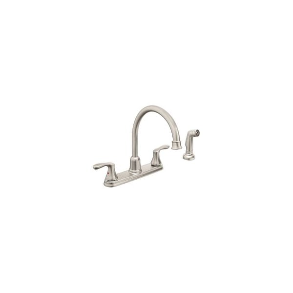 Chrome Two-Handle High Arc Kitchen Faucet